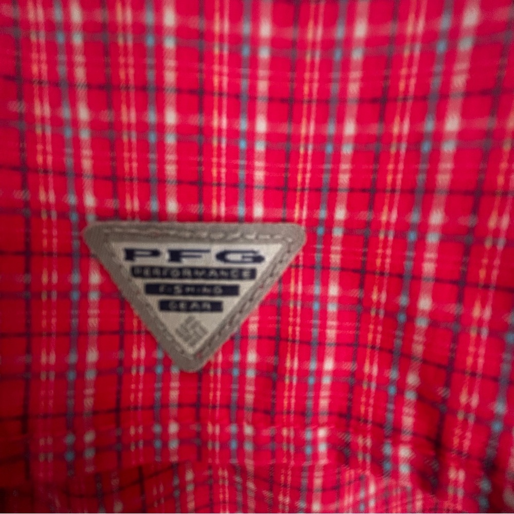 Columbia PFG Omni-Shade Pink Plaid Short Sleeve Fishing Shirt XL - Picture 14 of 16